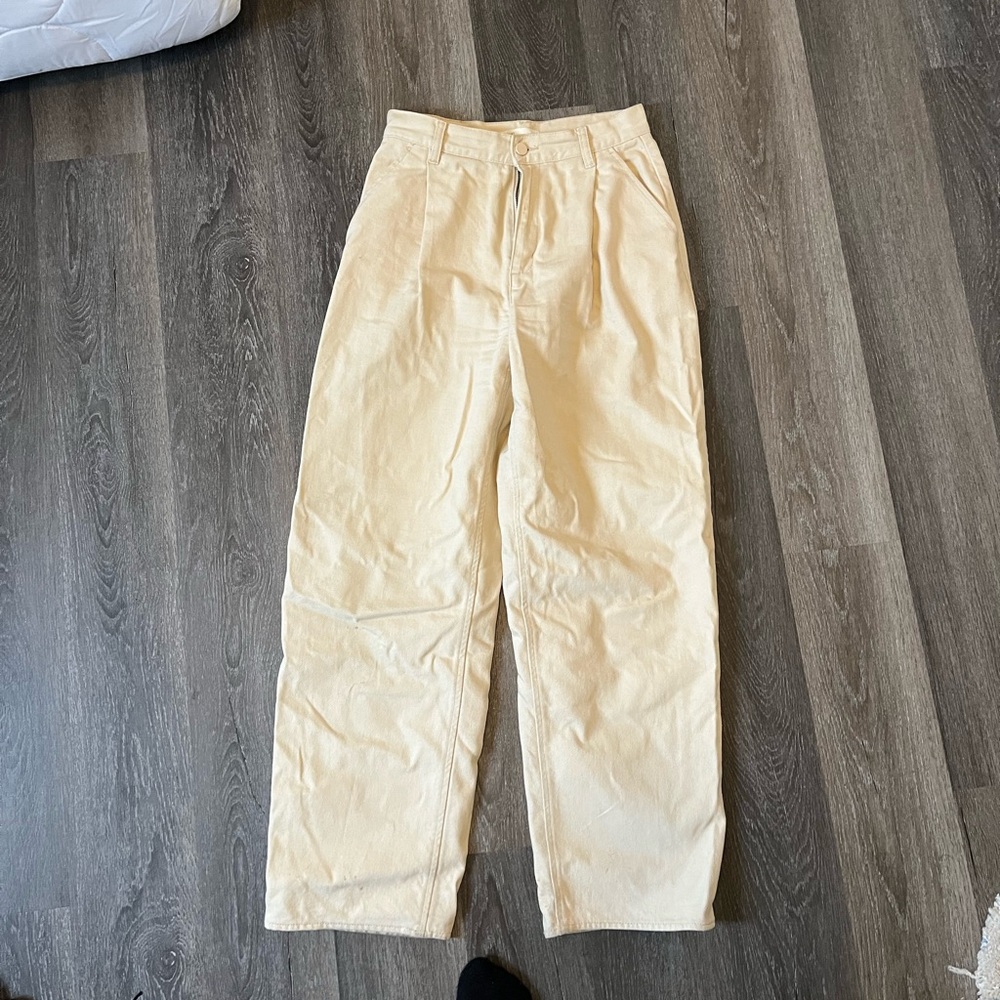 Oak & Fort Cream Trousers Size 4